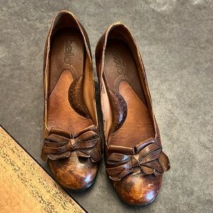Bolo Women's Leather Multi-Brown Pump Shoes sz 6.5M US/37 EUR